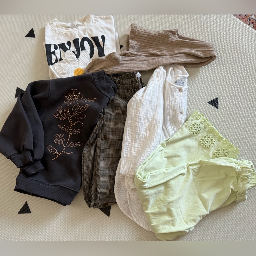 Zara Big Girl|LARGE girls bundle lot,6 pieces•••Boho curated items sweater,pants